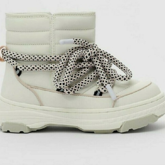 Zara Shoes Zara Quilted Snow Boots Poshmark